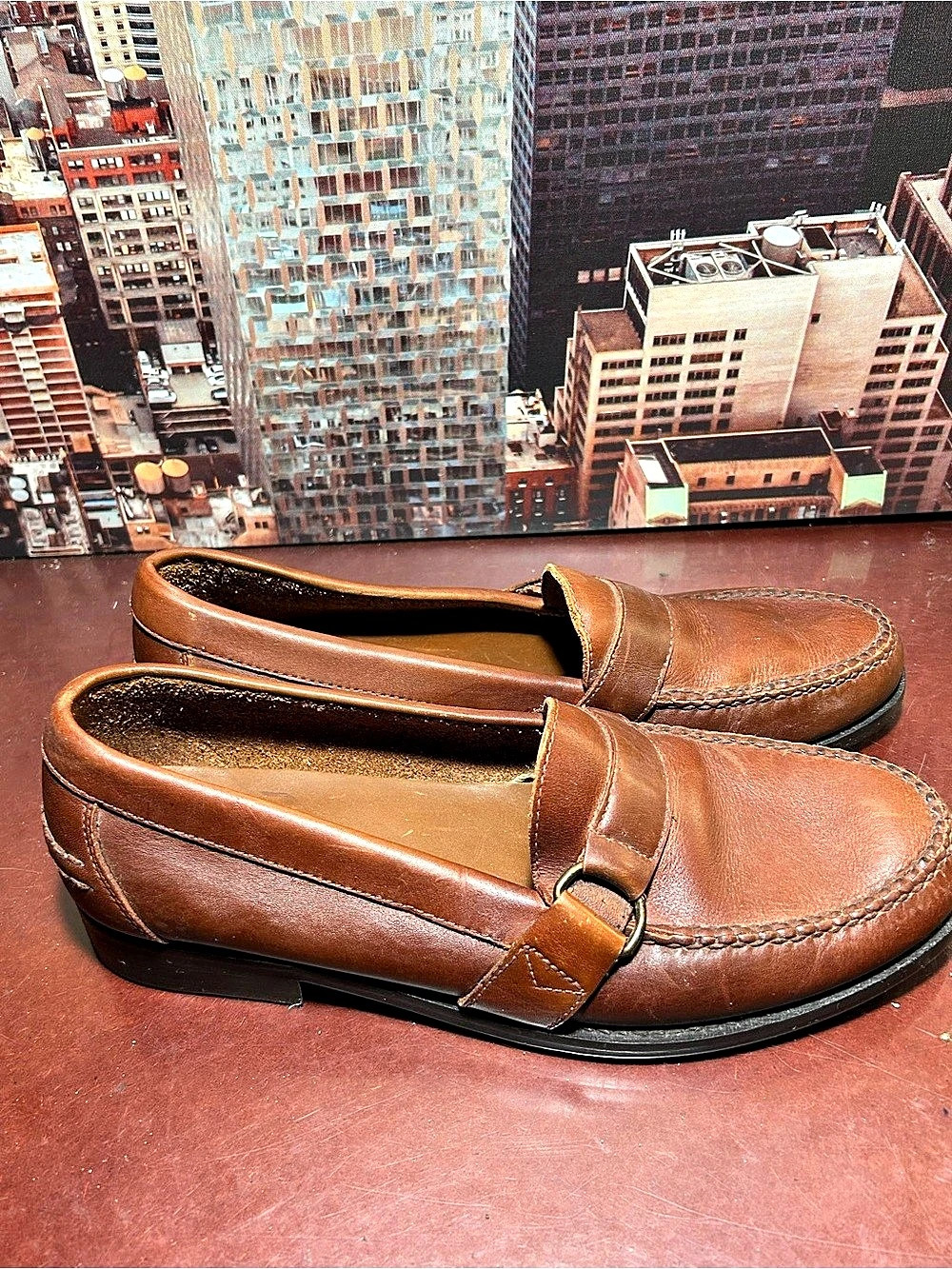 Beverly Hills Polo Club Leather Loafers Brown US 9.5 M